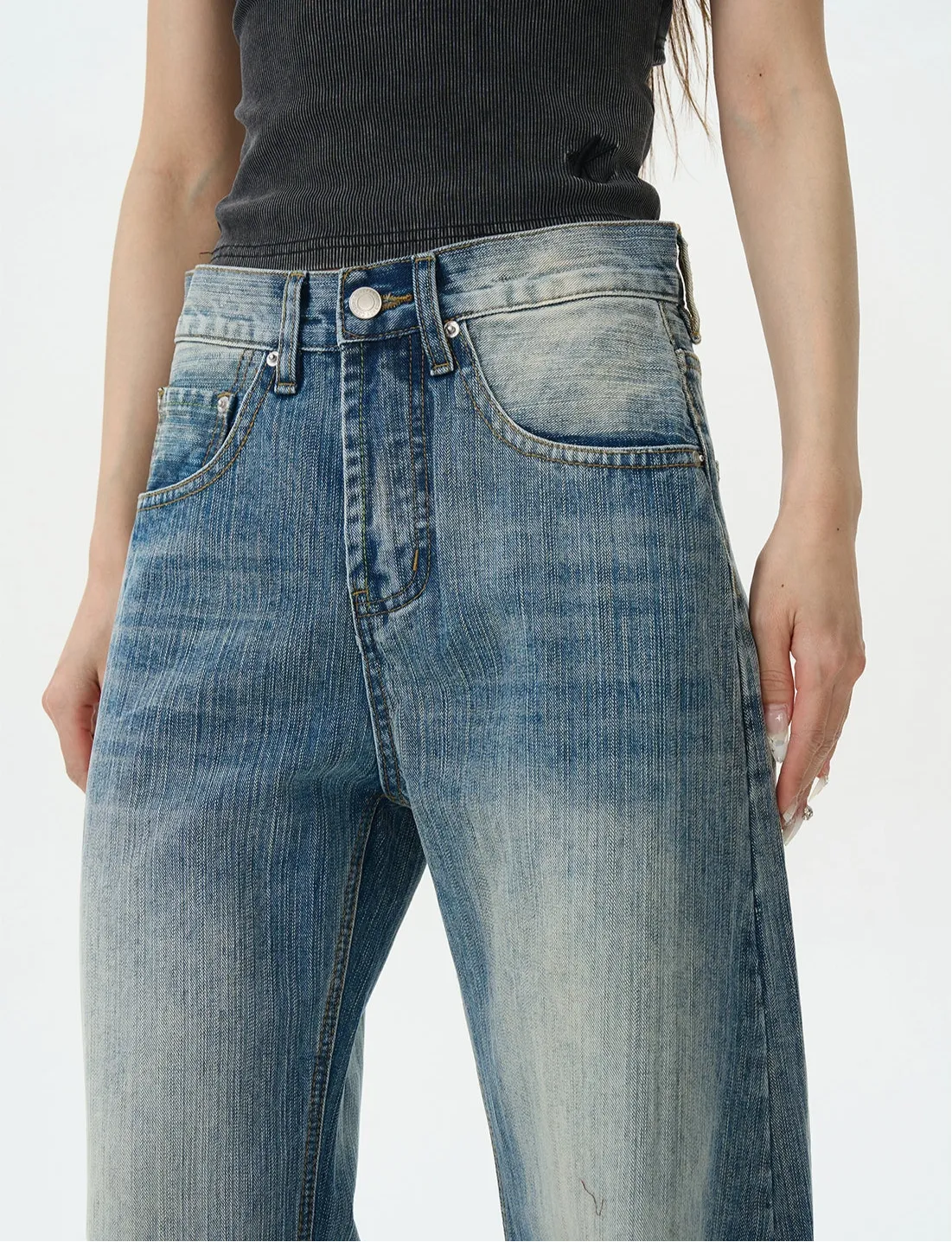 High Waist Wide-Leg Jeans