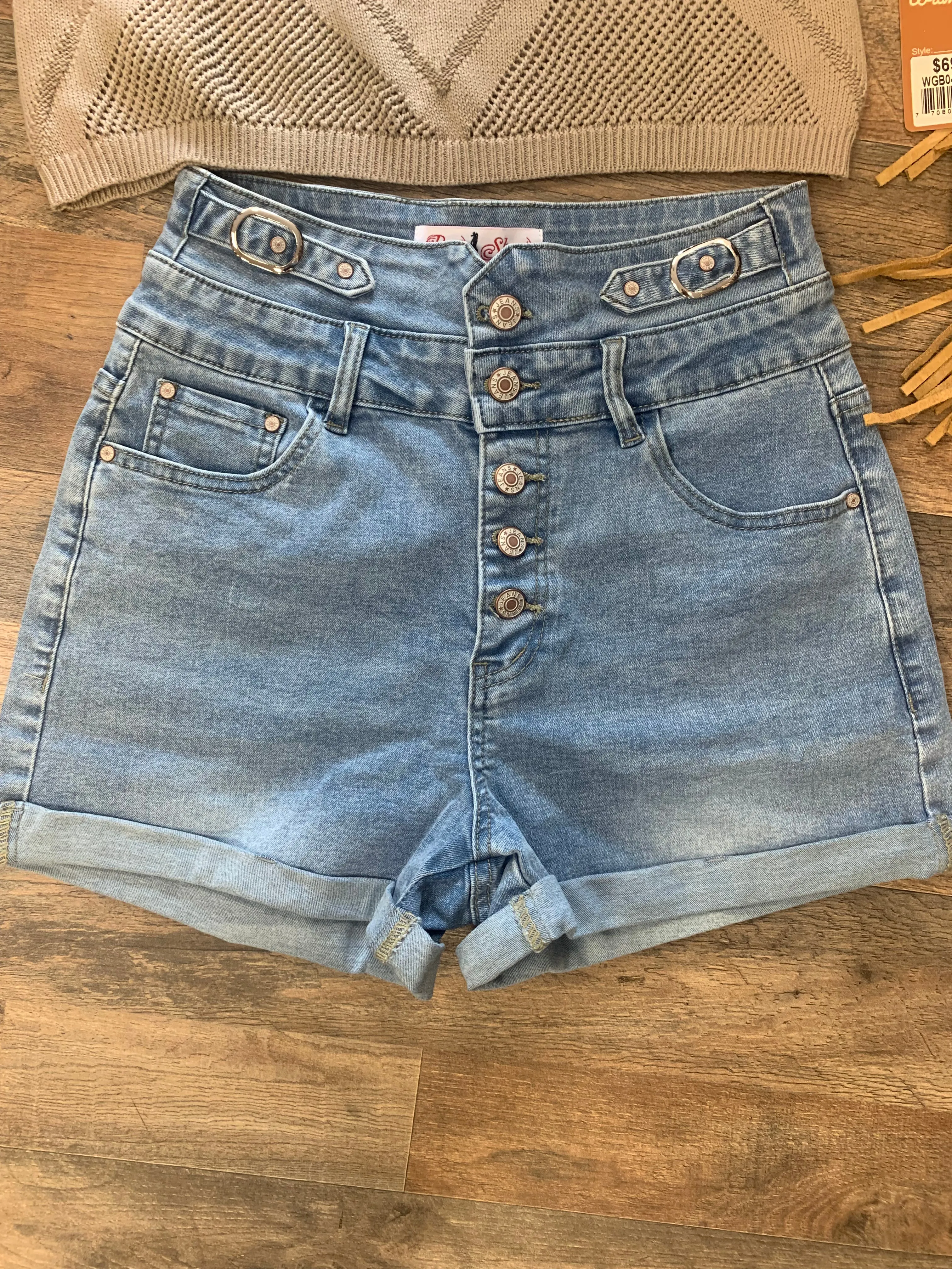 High Waisted Denim Shorts