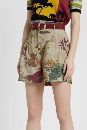 High Waisted Shorts - Camoflower - DG8