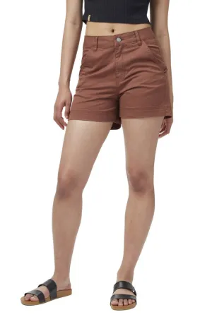 High Waisted Twill Shorts