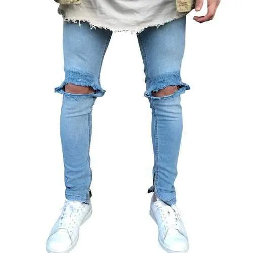 Holes Hip-hop Slim Fit Jeans