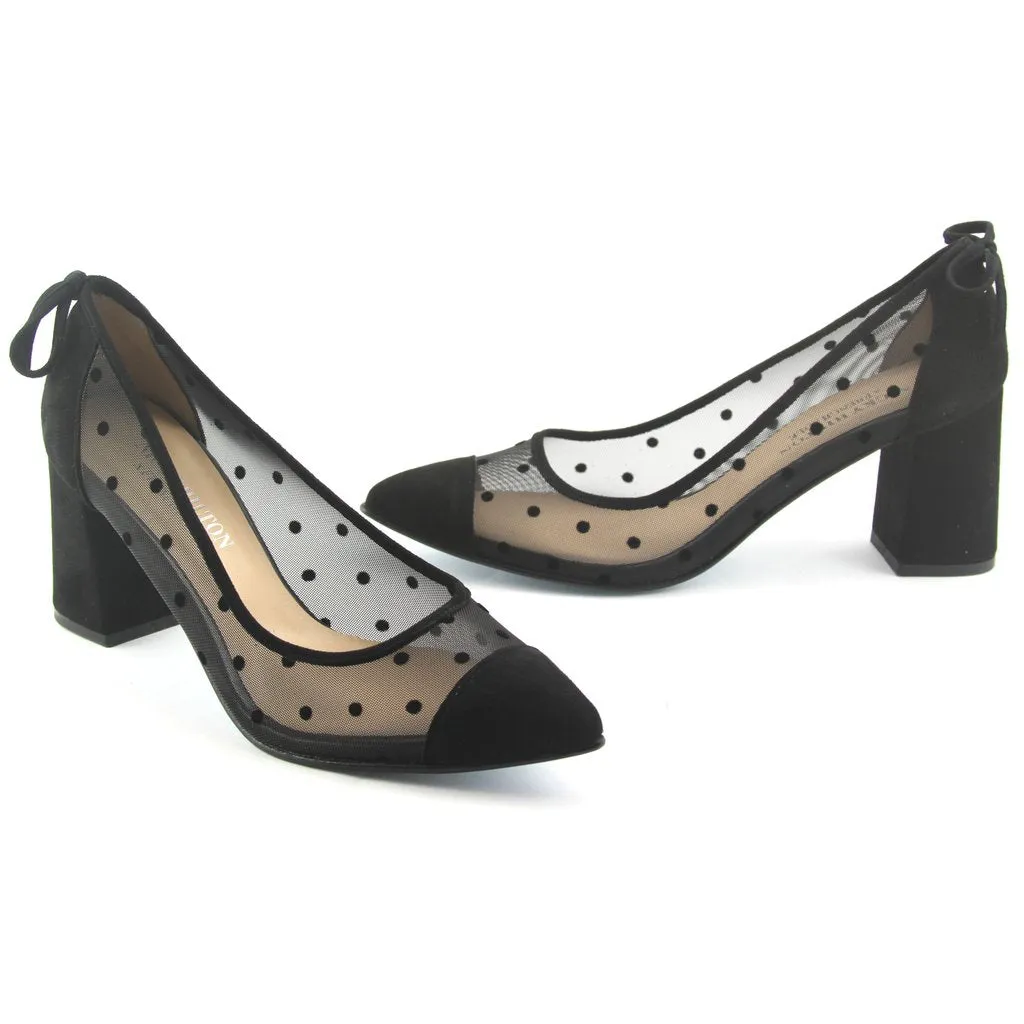 Holly - Black Polka Dot Mesh