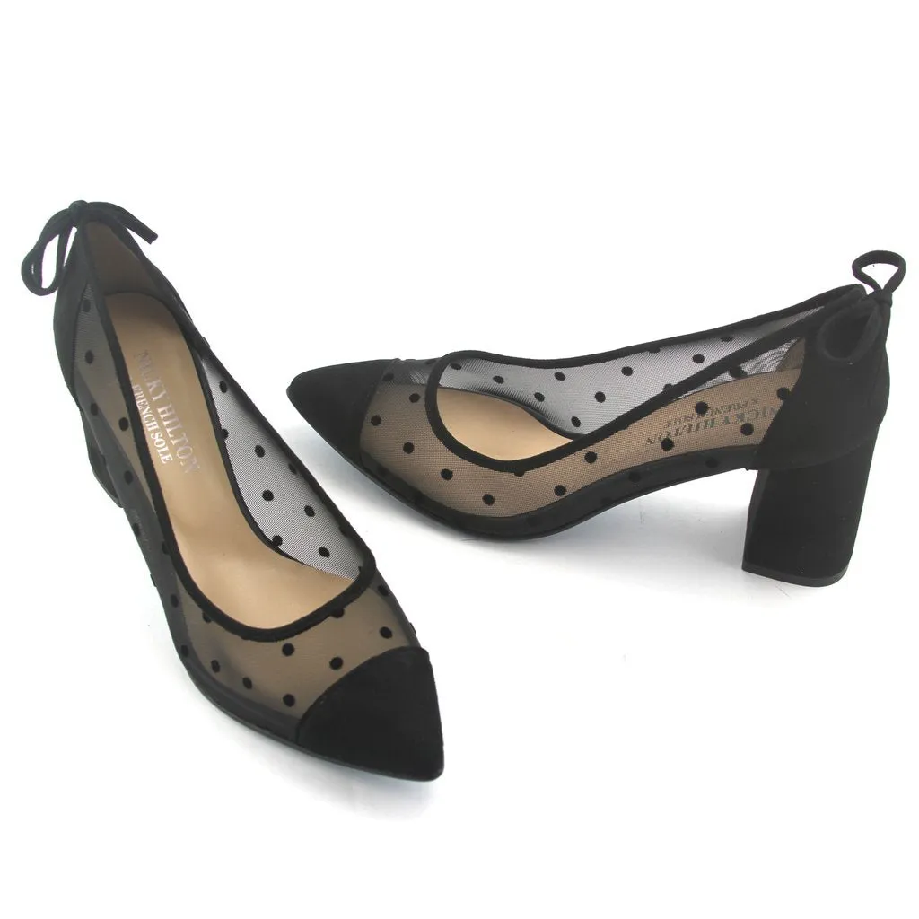 Holly - Black Polka Dot Mesh