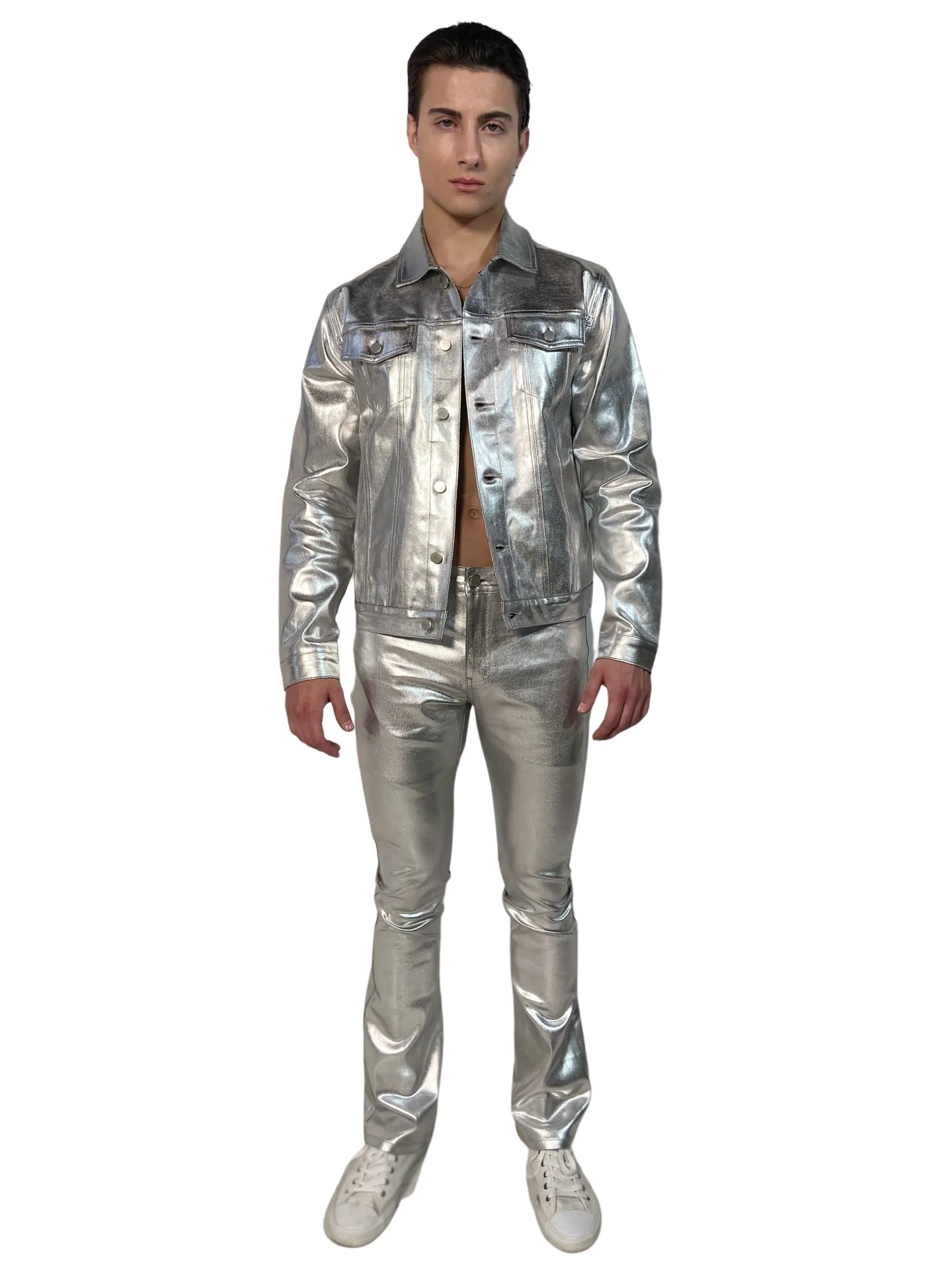Honoré Metallic Denim Jeans
