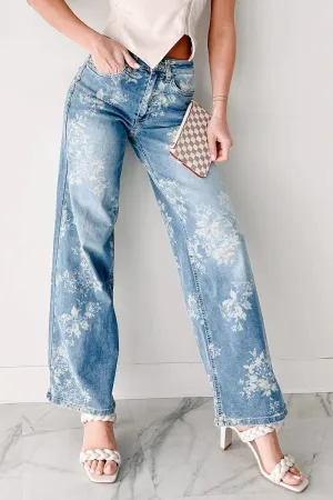 HPZ1186 Floral Print Denim Pants