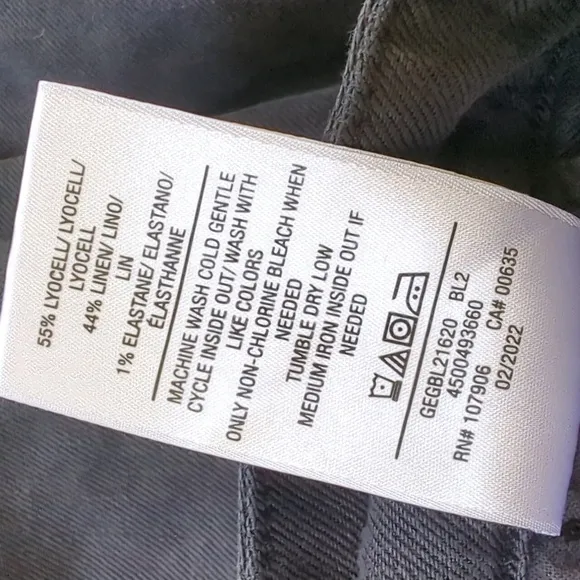 HUDSON I Black Casual Wide Leg Linen Blend Drawstring Paperbag Shorts, 32