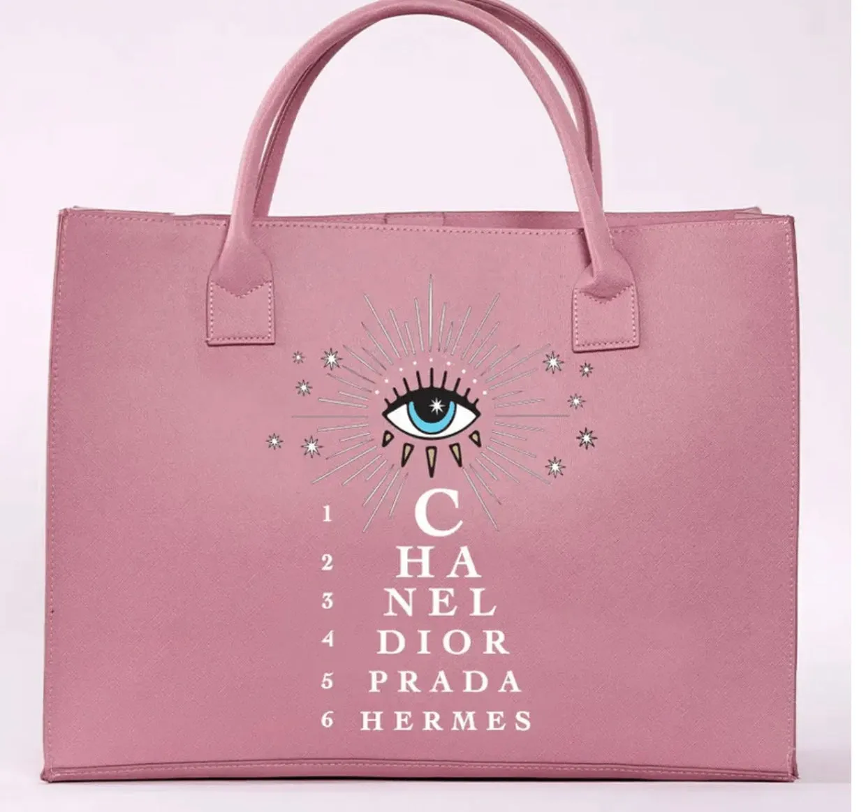 I See No Evil Eye Chart Handbag