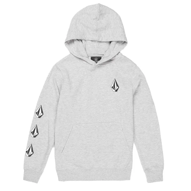 Iconic Stone Hooded Heather Grey Kids