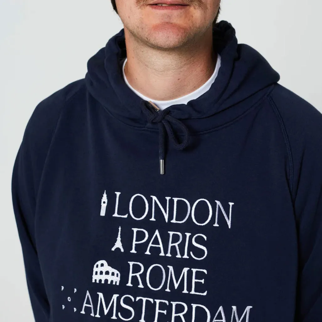 icons hooded sweat navy