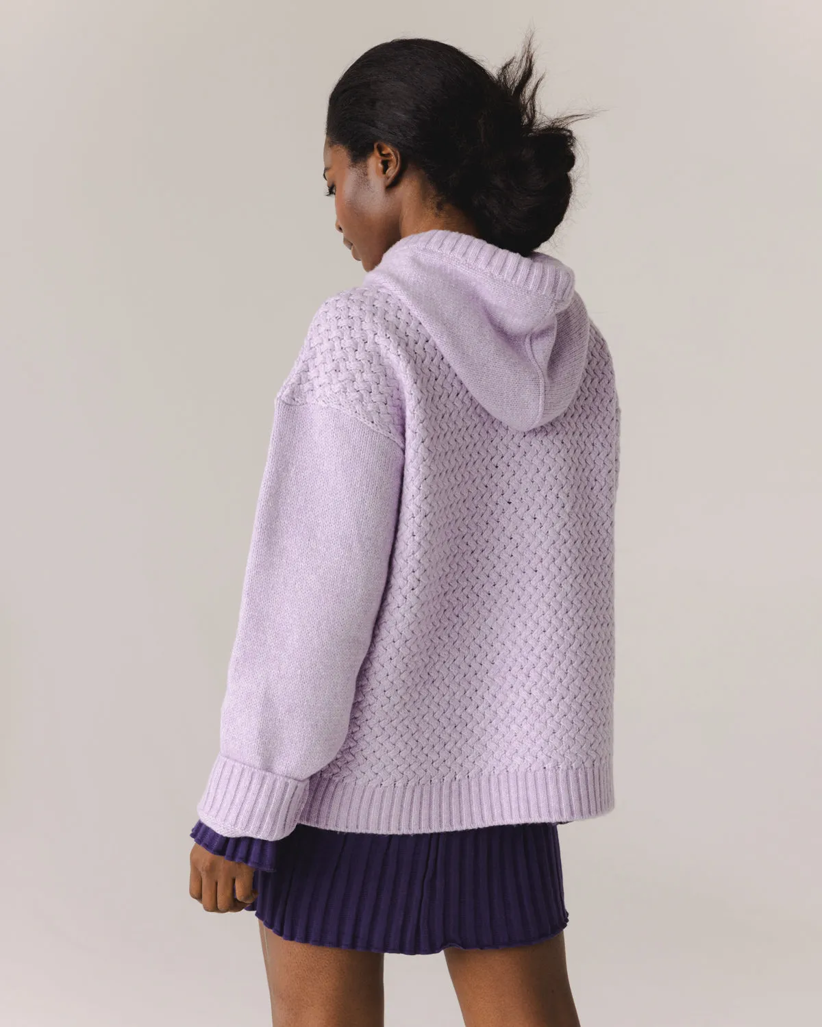 Žilvinas: Lilac Merino Wool Hoodie