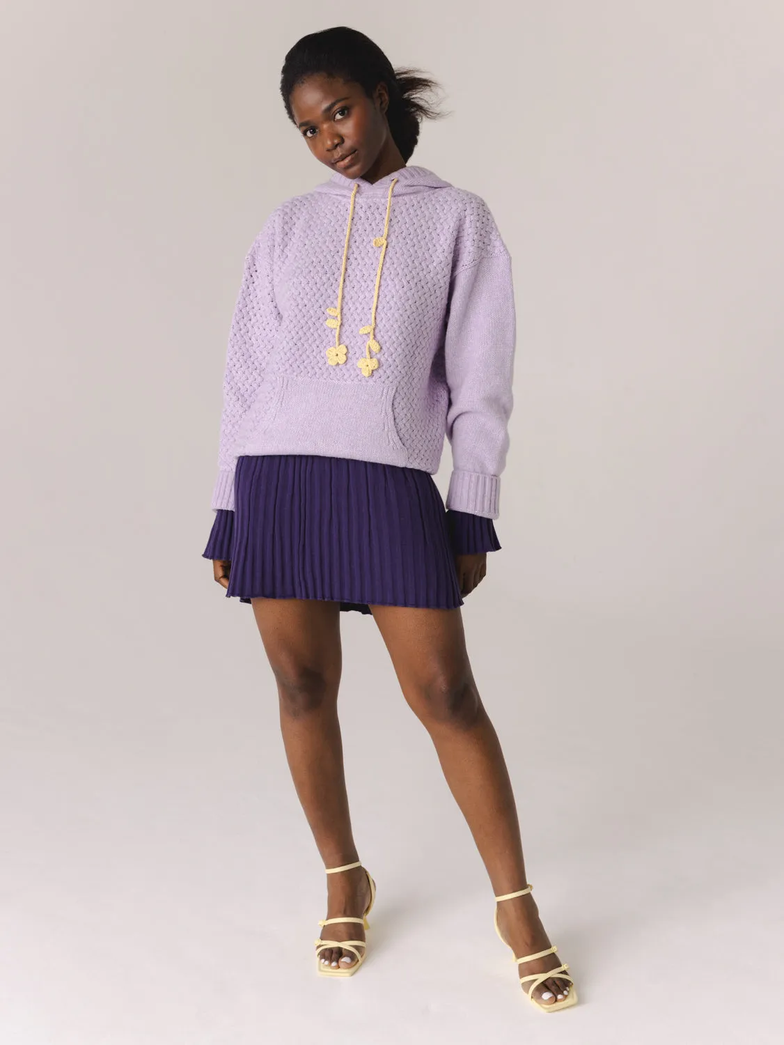 Žilvinas: Lilac Merino Wool Hoodie