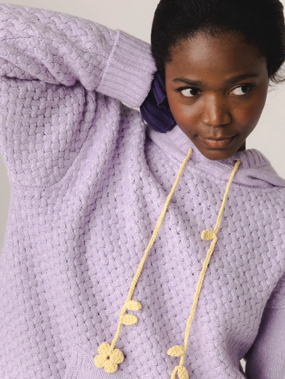 Žilvinas: Lilac Merino Wool Hoodie