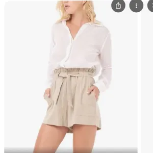 INDAH Kenya paper bag waist linen blend shorts M