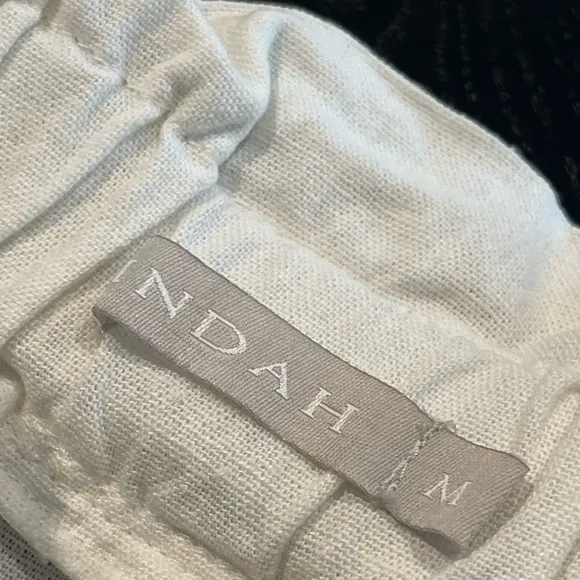 INDAH Kenya paper bag waist linen blend shorts M