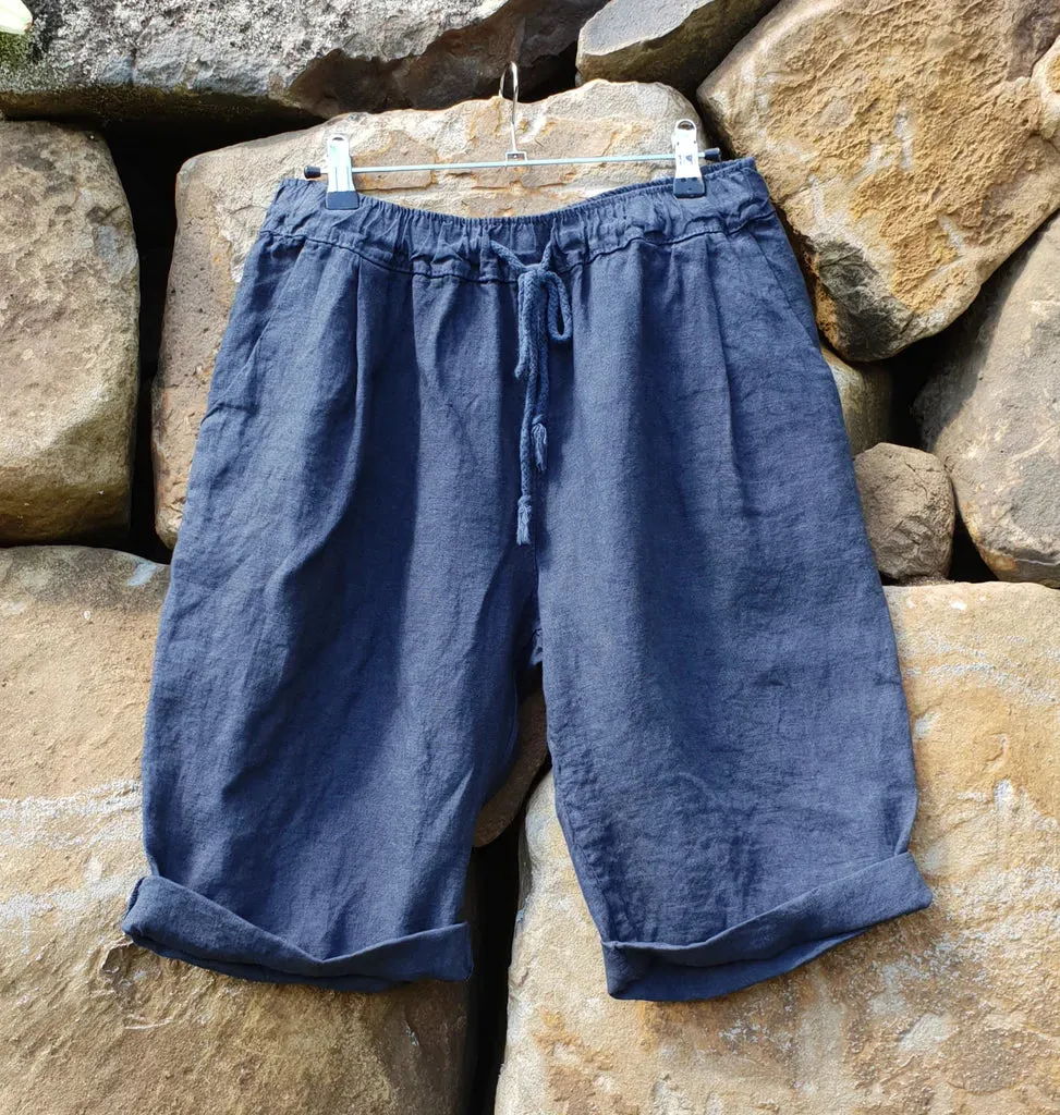 Italian Linen Frederic Bermuda Shorts