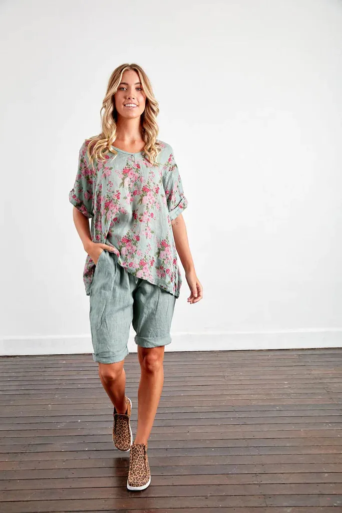 Italian Linen Frederic Bermuda Shorts