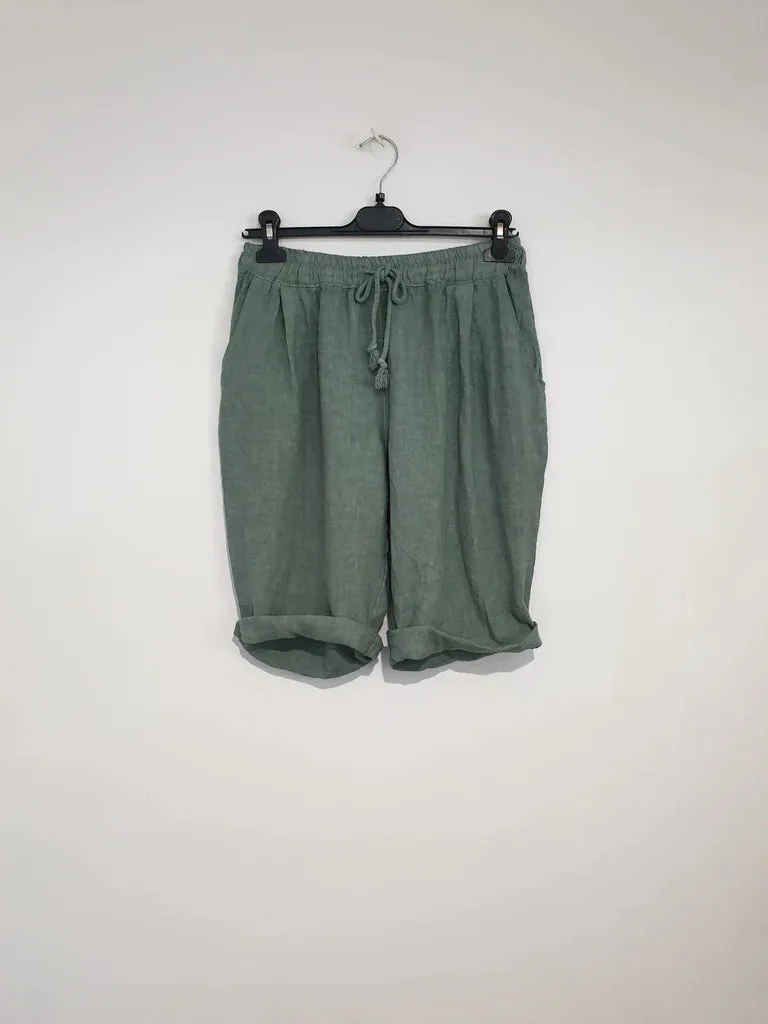 Italian Linen Frederic Bermuda Shorts