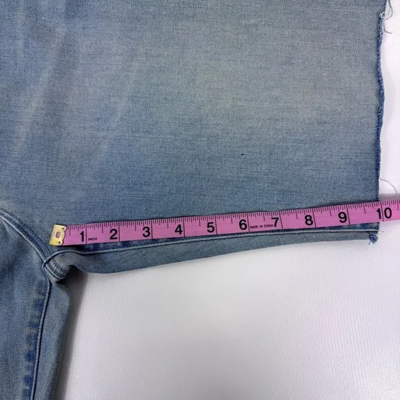 J Brand high rise light blue denim cut off jean shorts - size 31
