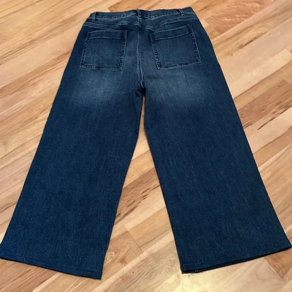 J. McLaughlin Aiko Wide Leg Blue Denim Solid Jeans - NWT