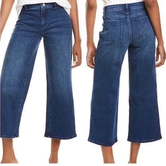 J. McLaughlin Aiko Wide Leg Blue Denim Solid Jeans - NWT