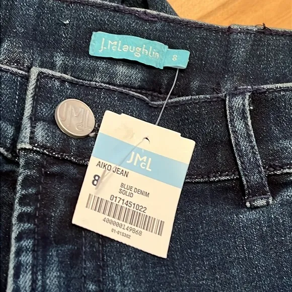 J. McLaughlin Aiko Wide Leg Blue Denim Solid Jeans - NWT