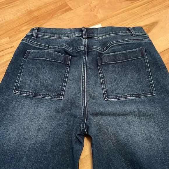 J. McLaughlin Aiko Wide Leg Blue Denim Solid Jeans - NWT