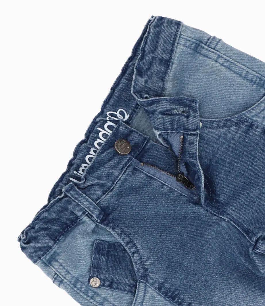 Jeans niña bicolor