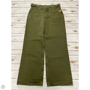 Jeans Wide Leg By We The Free In Green Denim, Size: 10