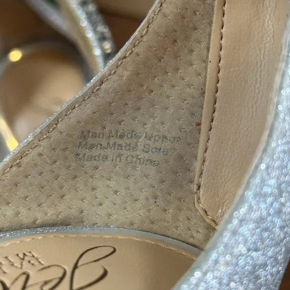 Jewel Badgley Mischka Women's Maya Crystal Strap 2-Piece Pump Heels Size 6