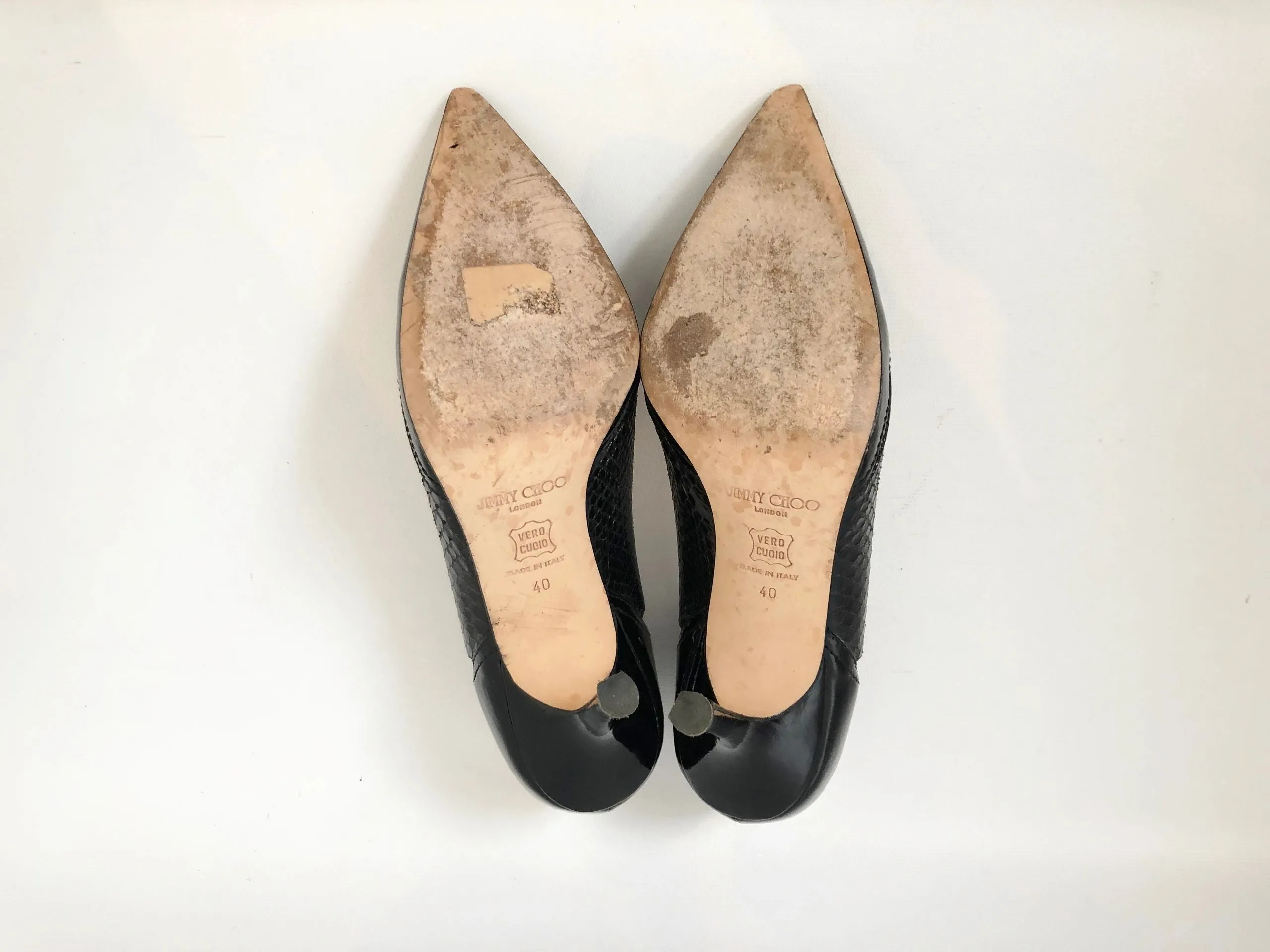Jimmy Choo Snake Trim Pump Size 40 It (10 Us)