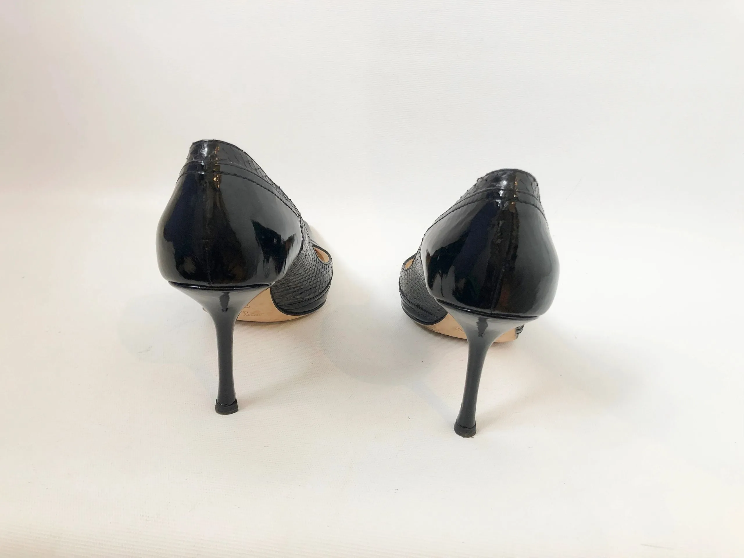 Jimmy Choo Snake Trim Pump Size 40 It (10 Us)