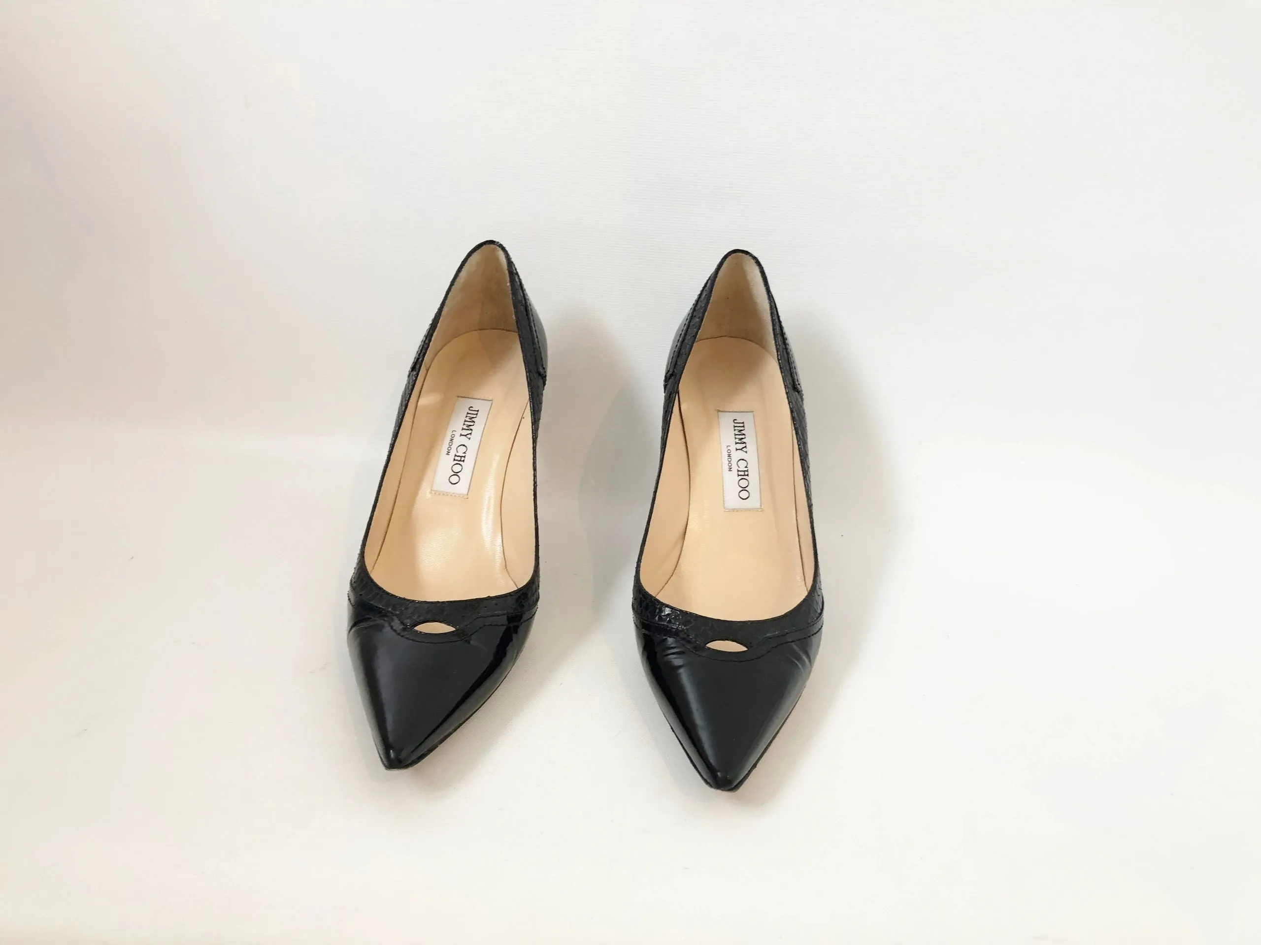Jimmy Choo Snake Trim Pump Size 40 It (10 Us)