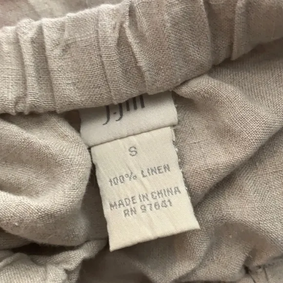J.Jill Linen High Waist Short Pull On Shorts Tan S