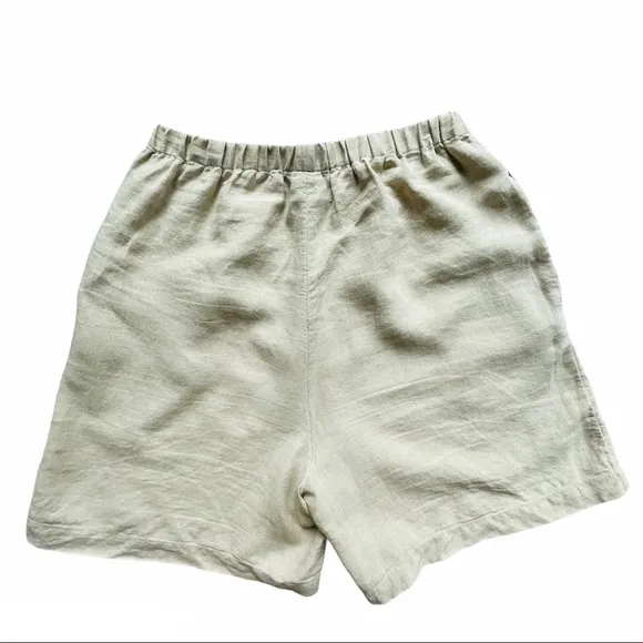 J.Jill Linen High Waist Short Pull On Shorts Tan S