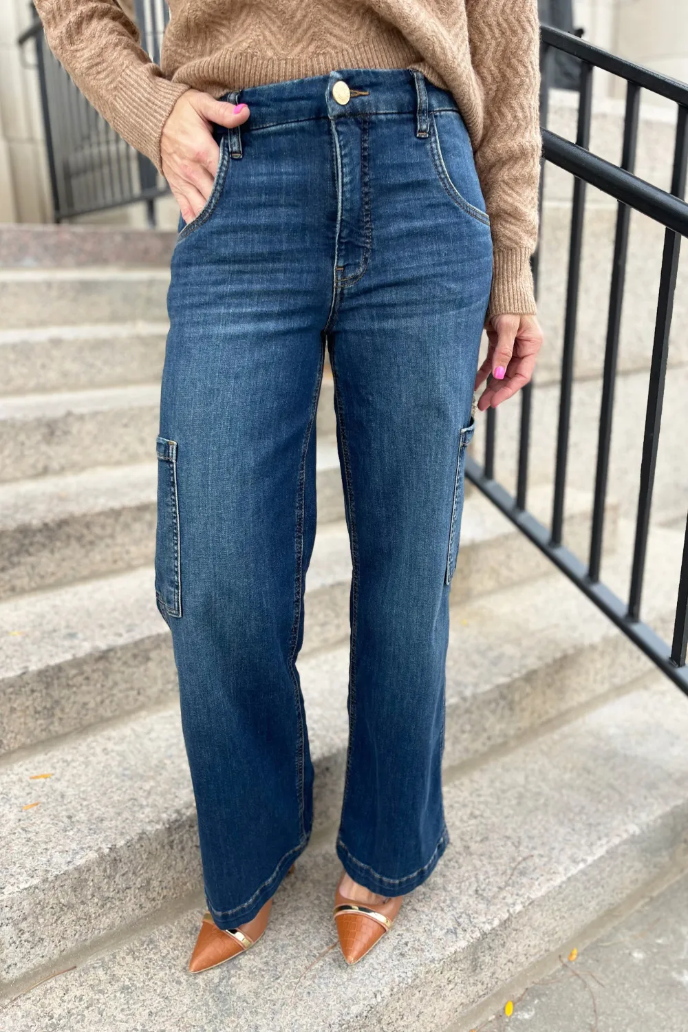 Jodi High Rise Fab Ab Wide Leg Carpenter