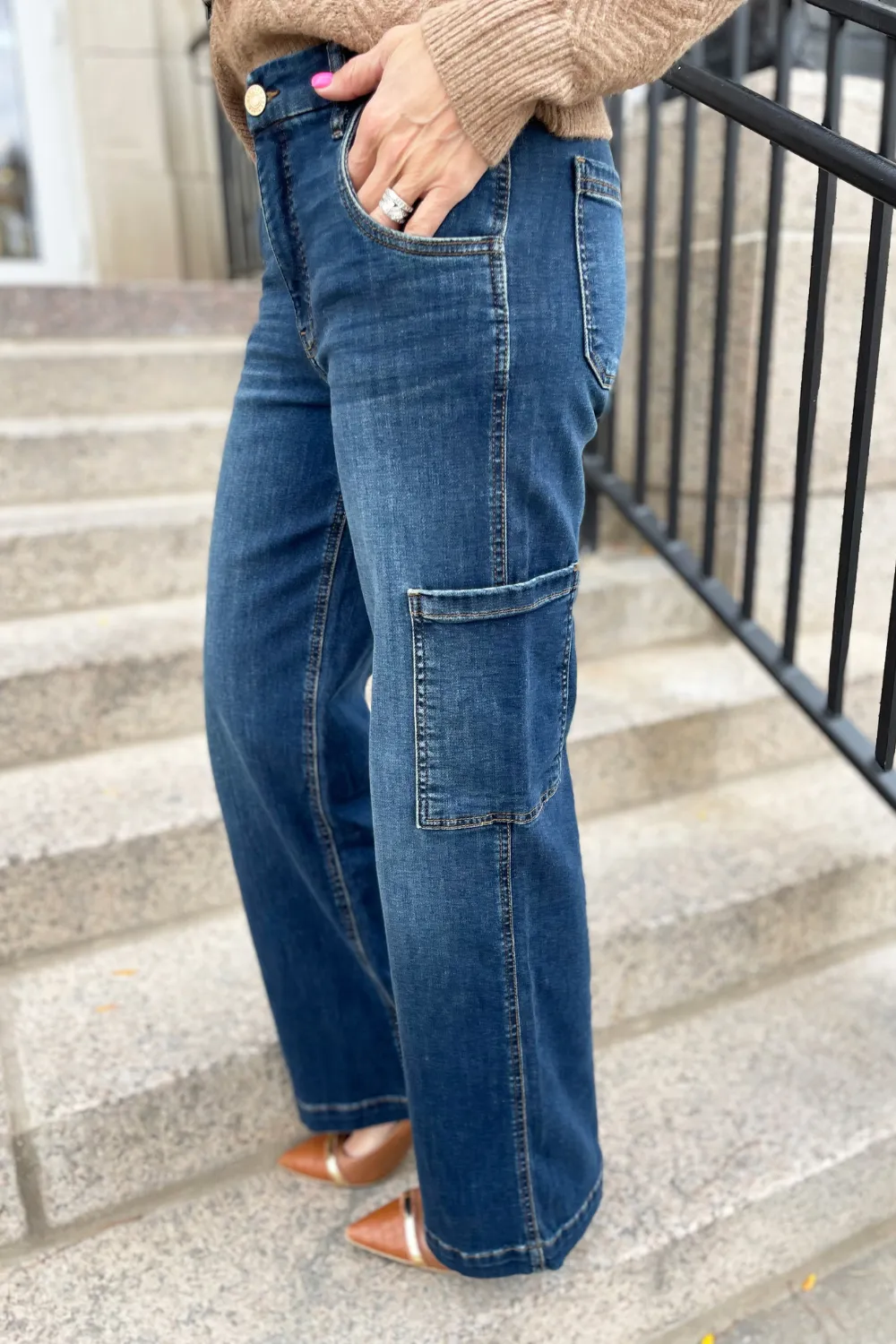 Jodi High Rise Fab Ab Wide Leg Carpenter