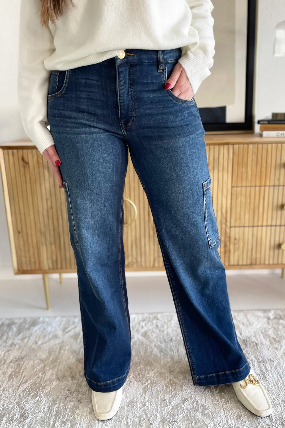 Jodi High Rise Fab Ab Wide Leg Carpenter