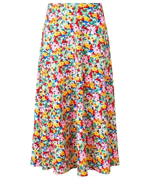 Joe Browns 10 Multi-Coloured Floral Fancy Printed Maxi Skirt - WS453A