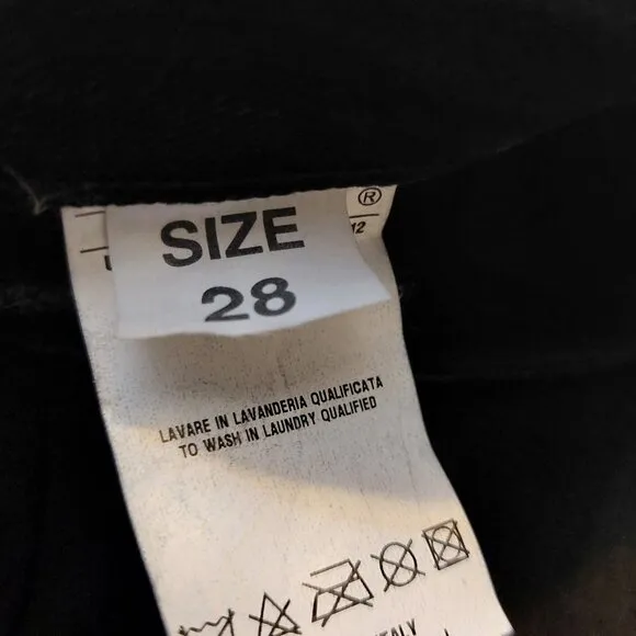 John Richmond 2-Way Zip Around Black Denim Jeans Sz 28 NWT