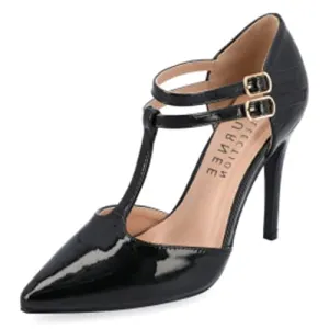 Journee Collection Women's LUU-M Pump, Black, 10
