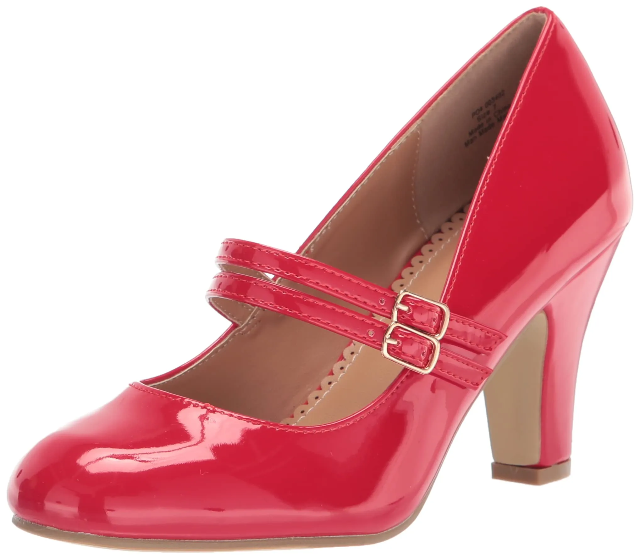 Journee Collection Women's WENDY-09-1 Pump, Red, 7