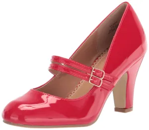 Journee Collection Women's WENDY-09-1 Pump, Red, 7