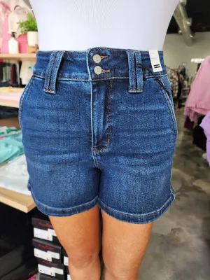 Judy Blue High Waist Double Button Waistband Shorts