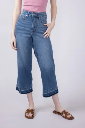 Judy Blue Tummy Control Crop Wide Leg Jeans for Women | 88875REG
