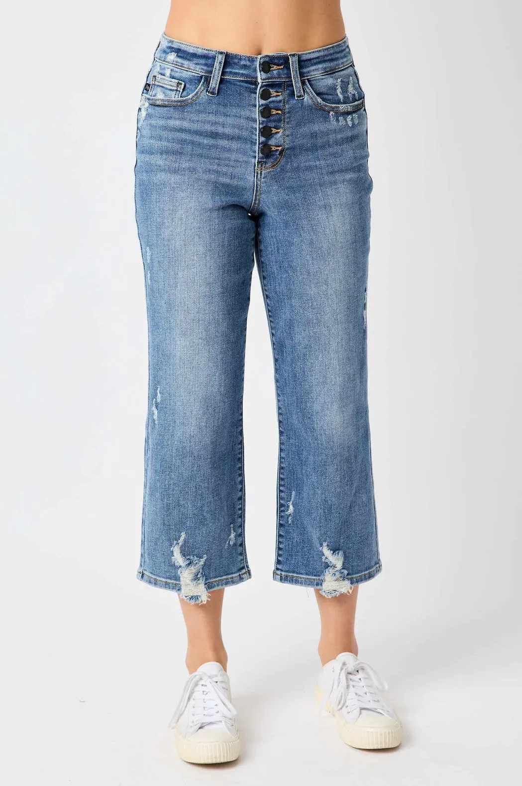 Judy Blue Wide Leg Cropped Jeans