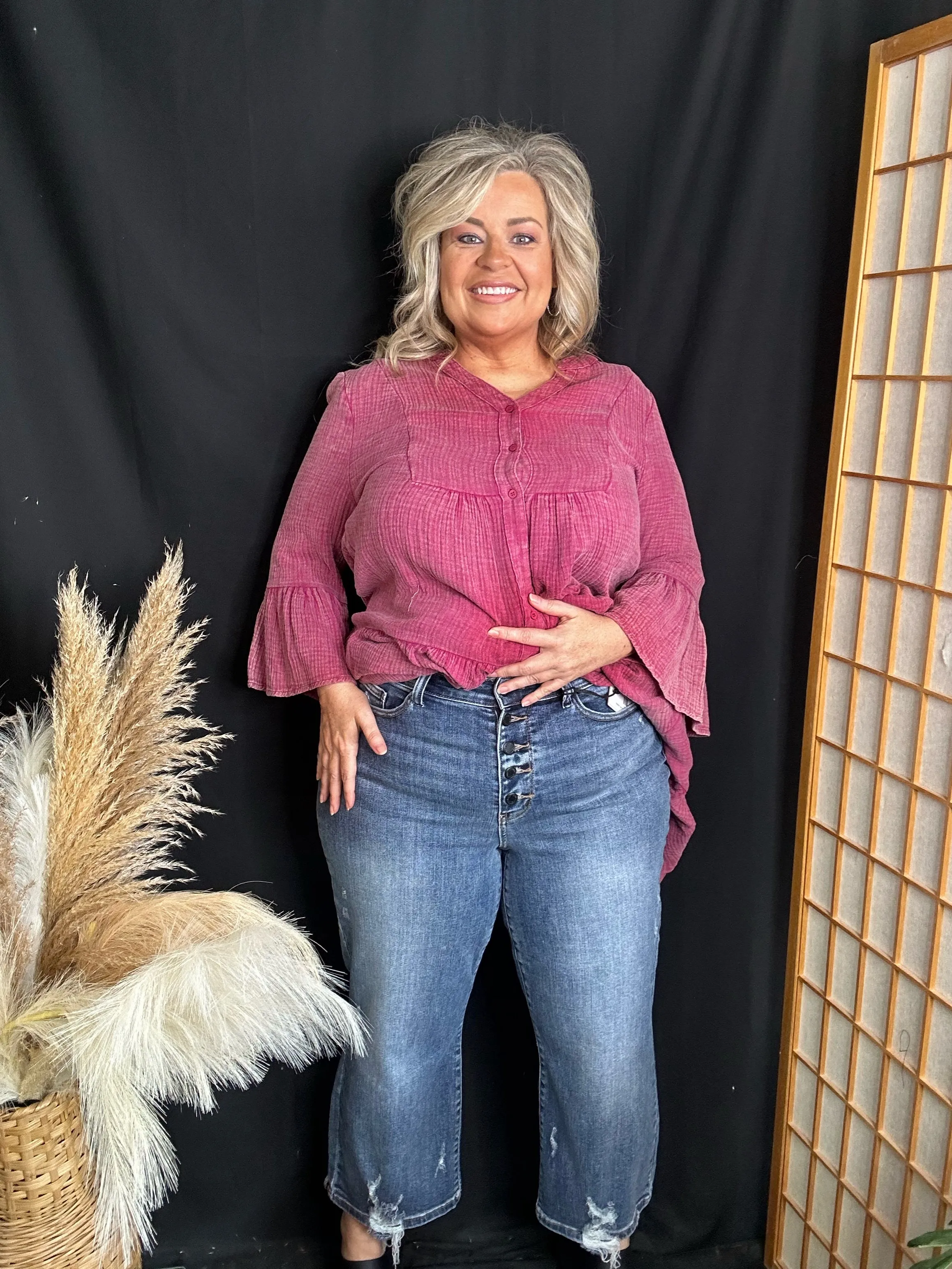 Judy Blue Wide Leg Cropped Jeans