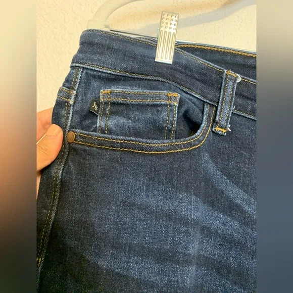 Judy Blue Wide Leg Jeans Women's 13/31 Dark Blue Raw Hem Flare High Rise