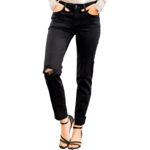 Judy Blue Lola Mid Rise Tapered Slim Fit Distressed Jeans Size 24W
