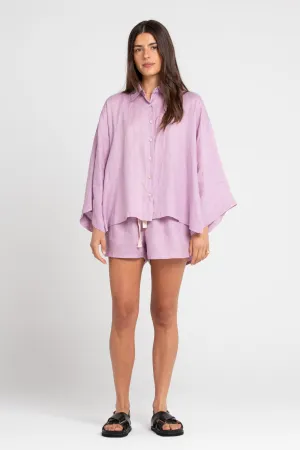 June Linen Shirt Lilac