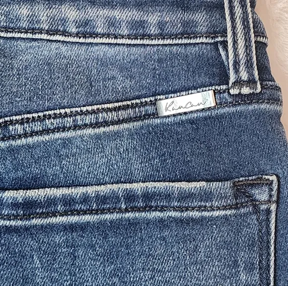 KanCan Distressed High Rise Bermuda Denim Shorts